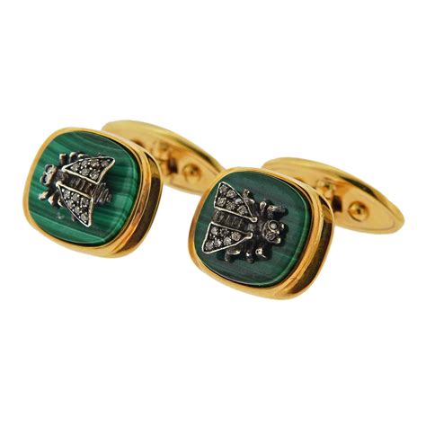 gucci gold cufflinks